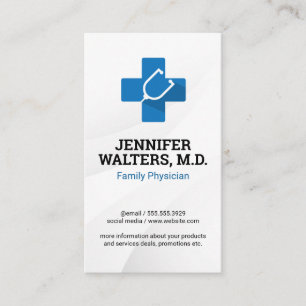 Stethoscope Medicine Logo   Medical Doctor Business Card