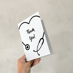 Stethoscope Nurse Doctors Healthcare ThankYou Card
