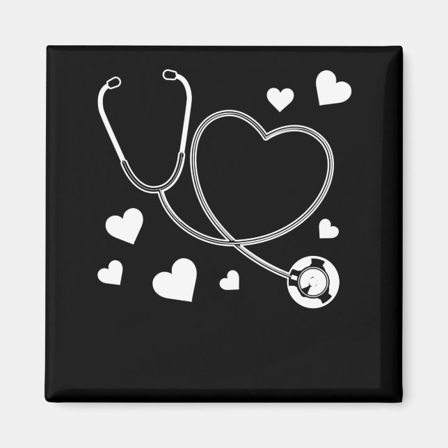 Stethoscope Nurse Love Hospital Magnet (Front)