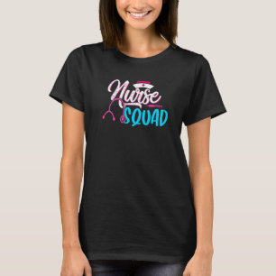 Stethoscope Nurse Squad For Women Mom Nurse Day T-Shirt