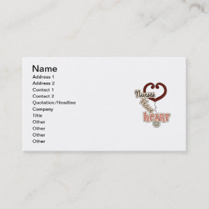 Stethoscope Nurses Have Heart T-shirts and GIfts Business Card