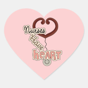 Stethoscope Nurses Have Heart T-shirts and GIfts Sticker