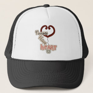 Stethoscope Nurses Have Heart T-shirts and GIfts Trucker Hat
