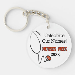 Stethoscope Nurses Week Custom Keychain