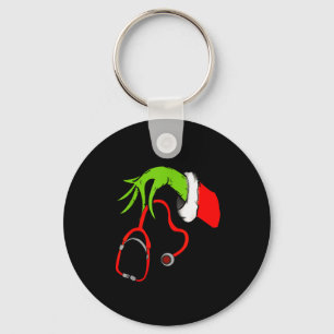 Stethoscope Santa Funny Christmas Xmas Nurse Nursi Keychain