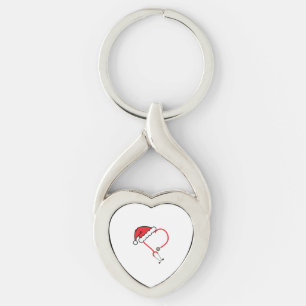 Stethoscope Santa Premium Scoop  Keychain