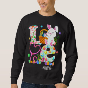 Stethoscope Scrub Cna Nurse Life Easter Day Cute B Sweatshirt