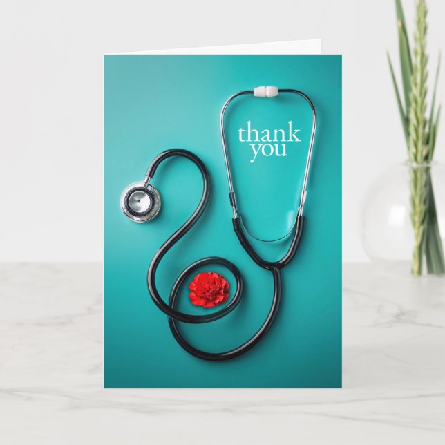 Stethoscope Thank You Card (Front)