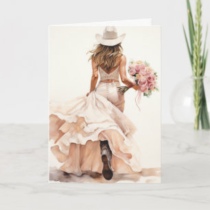 Stetson & Lace Wedding: Blossoming Bride Card