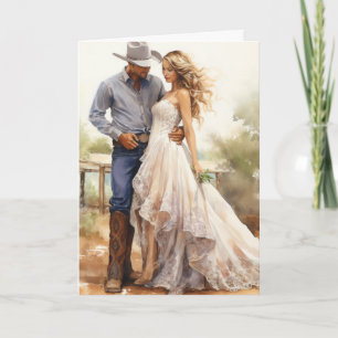 Stetson & Lace Wedding: Rustic Whispers Card