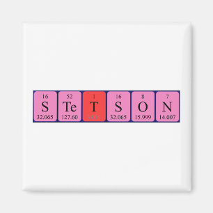 Stetson periodic table name magnet