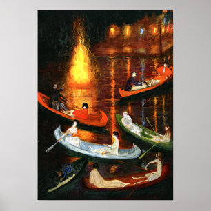Stettheimer painting, Fate on the Lake Poster
