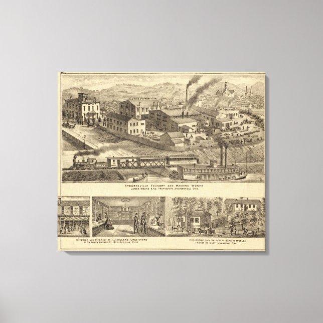 Steubenville Foundry and Machine Works Canvas Print (Front)