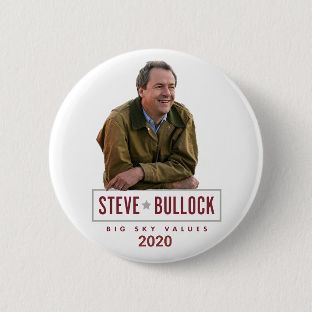 Steve Bullock for President 2 Inch Round Button (Front)