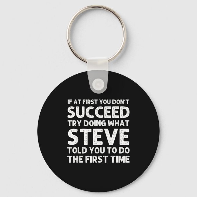 Steve Gift Name D Birthday Funny Christ  Keychain (Front)