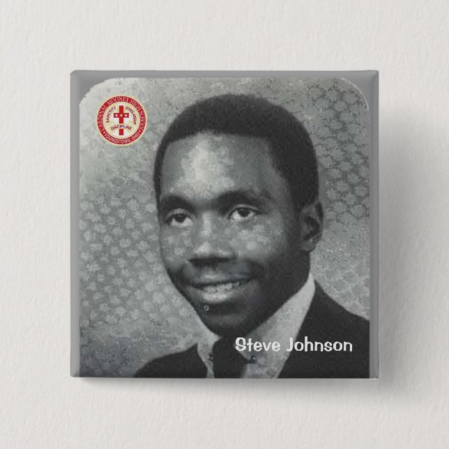 Steve Johnson 2 Inch Square Button (Front)