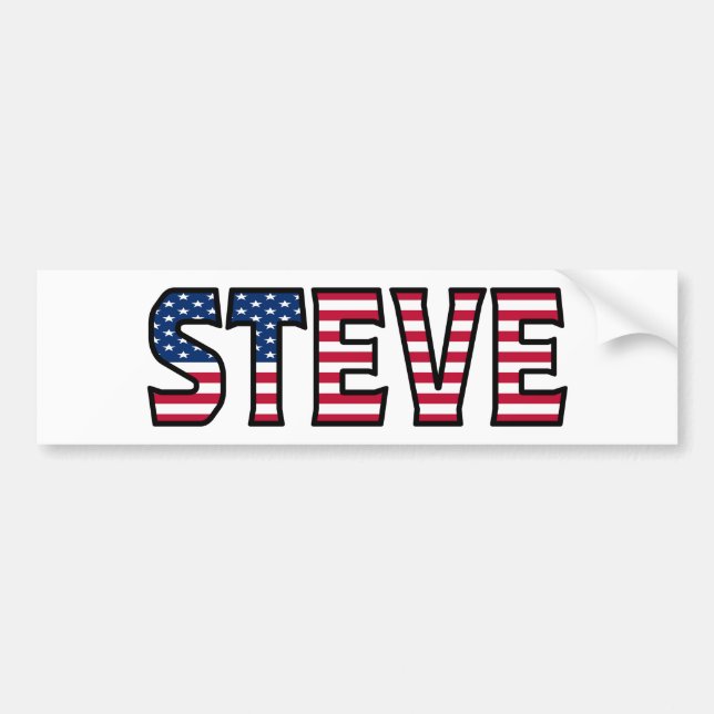 Steve Name Vorname USA Aufkleber Sticker Auto (Front)