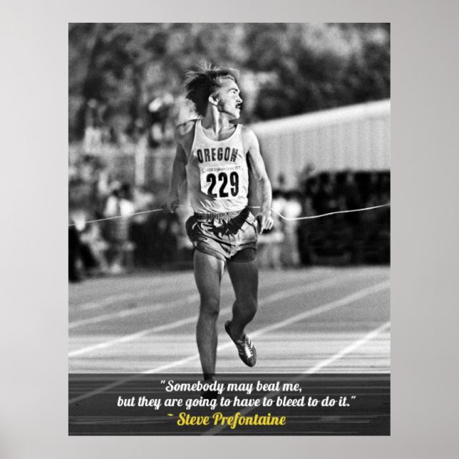 Steve Prefontaine Quotes Poster (Front)