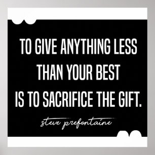 Steve Prefontaine Running Quotes Poster