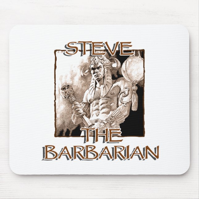 Steve The Barbarian Mouse Pad (Front)
