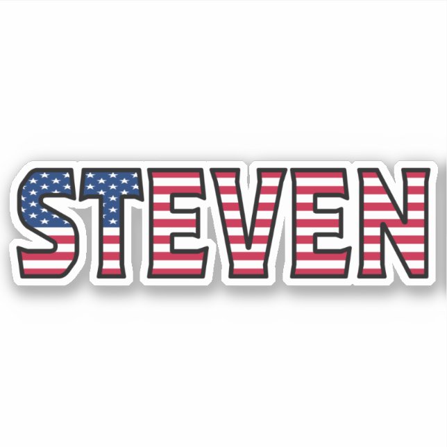 Steven Nom Prénom USA Sticker Stickerset (Devant)