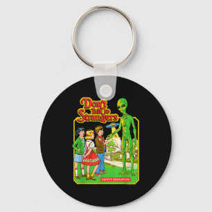 Steven Rhodes Don't Talk To Strangers Alien Retro  Keychain