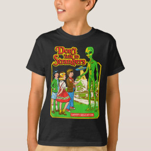 Steven Rhodes Don't Talk To Strangers Alien Retro  T-Shirt