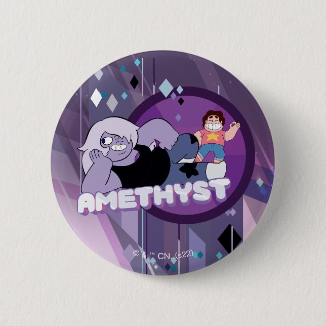Steven Universe | Amethyst Character Graphic 2 Inch Round Button (Front)