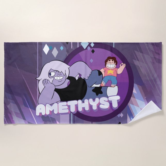 Steven Universe | Amethyst Character Graphic Beach Towel (Front)