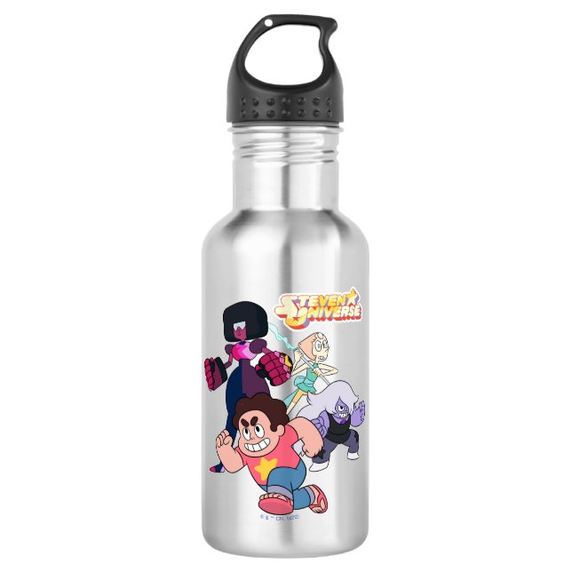 Steven Universe | Crystal Gem Group Action 532 Ml Water Bottle (Front)