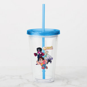Steven Universe   Crystal Gem Group Action Acrylic Tumbler