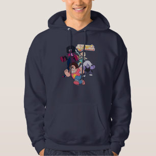 Steven Universe   Crystal Gem Group Action Hoodie