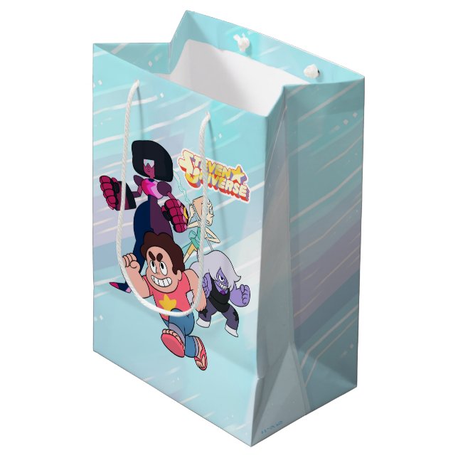 Steven Universe | Crystal Gem Group Action Medium Gift Bag (Front Angled)