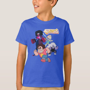 Steven Universe   Crystal Gem Group Action T-Shirt