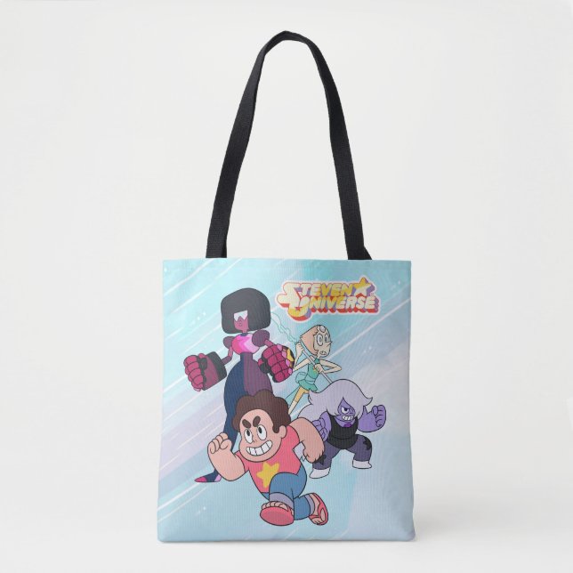 Steven Universe | Crystal Gem Group Action Tote Bag (Front)