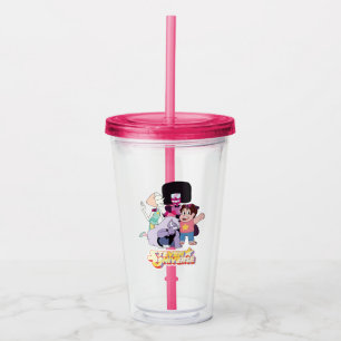 Steven Universe Crystal Gem Group Huddle Acrylic Tumbler