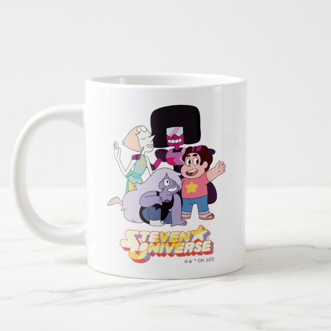Steven Universe | Crystal Gem Group Huddle Large Coffee Mug (Left)