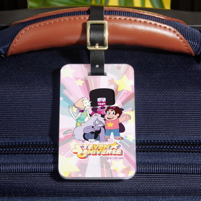 Steven Universe | Crystal Gem Group Huddle Luggage Tag (Front Insitu 2)