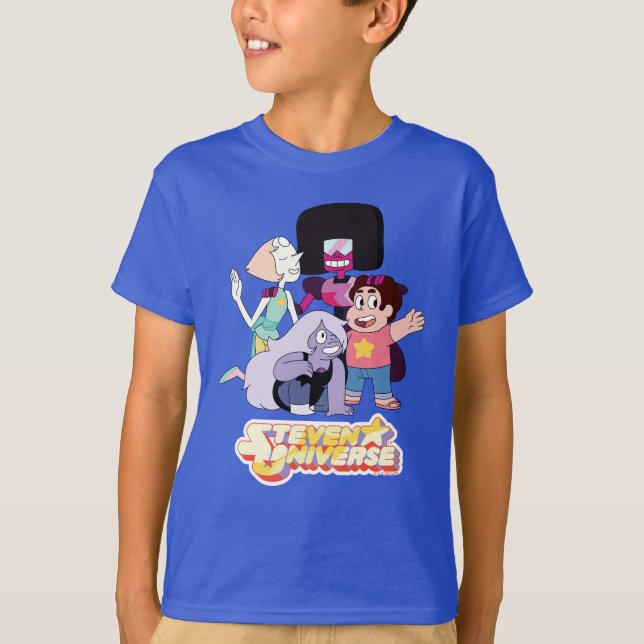 Steven Universe | Crystal Gem Group Huddle T-Shirt (Front)