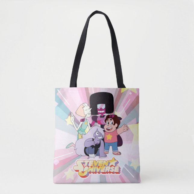 Steven Universe | Crystal Gem Group Huddle Tote Bag (Front)