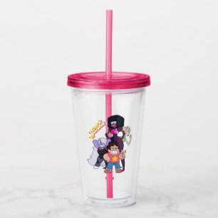 Steven Universe Crystal Gem Group Pose Acrylic Tumbler