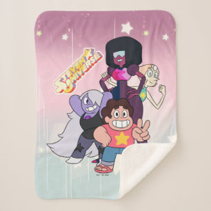 Steven Universe   Crystal Gem Group Pose Sherpa Blanket