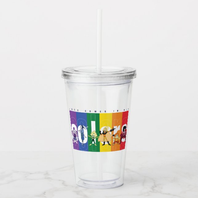 Steven Universe - Love Comes In All Colours Acrylic Tumbler (Front)