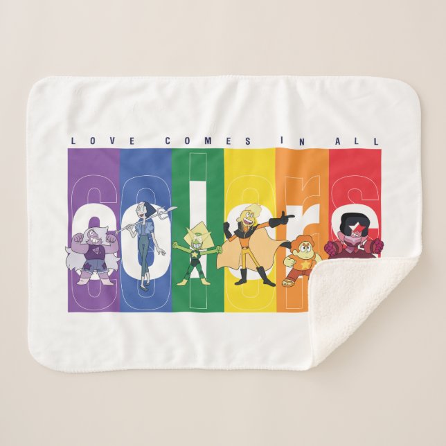 Steven Universe - Love Comes In All Colours Sherpa Blanket (Front (Horizontal))