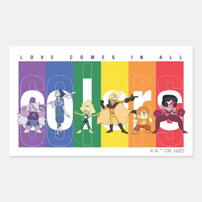 Steven Universe - Love Comes In All Colours Sticker (Front)
