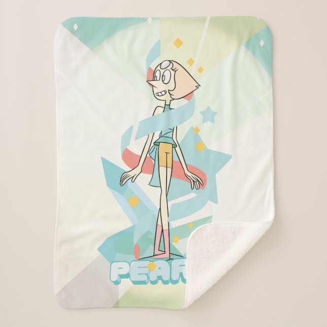 Steven Universe | Pearl Character Graphic Sherpa Blanket (Front)