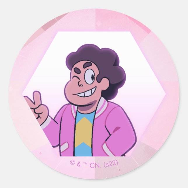 Steven Universe | Pink Diamond Portrait Classic Round Sticker (Front)
