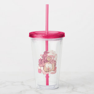 Steven Universe Rose Quartz Illustration Acrylic Tumbler