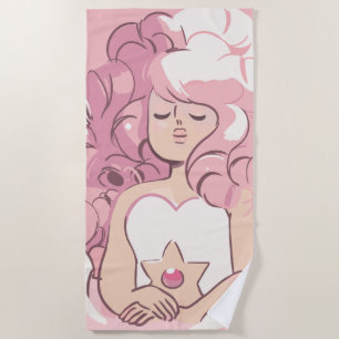 Steven Universe   Rose Quartz Illustration Beach Towel