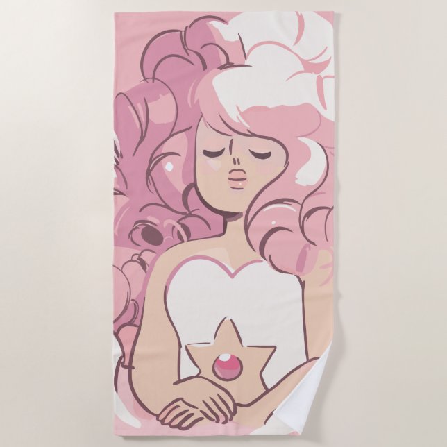 Steven Universe | Rose Quartz Illustration Beach Towel (Front)